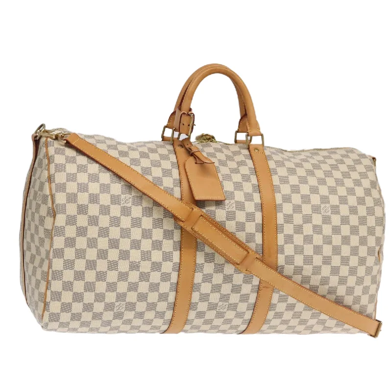 Louis Vuitton Keepall Bandouliere 55  Canvas Travel Bag (Pre-Owned)