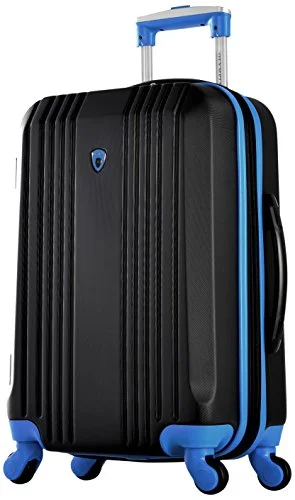 Olympia Apache Ii 21" Carry-On Spinner, Black+Blue