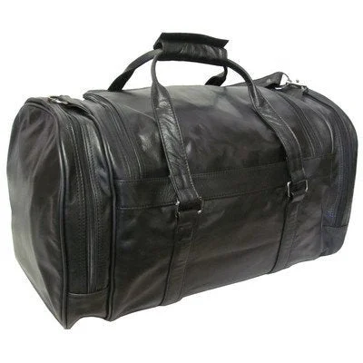 Amerileather Leather 20 In. "U" Shaped Duffel (Black)