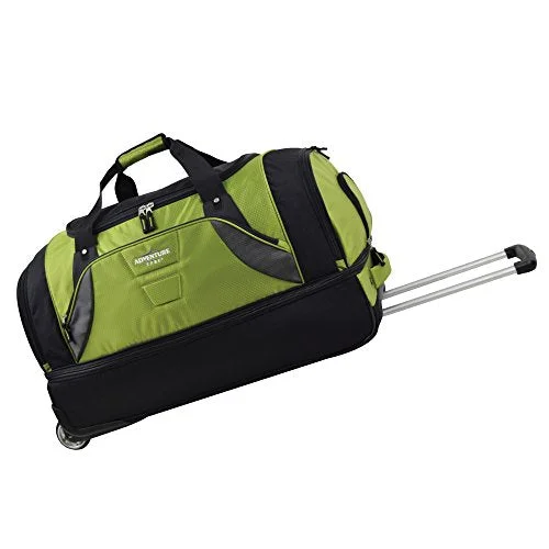 TPRC 30" Durable Rip-Stop Nylon Rolling Luggage Duffel Bag, 30 Inch, Green