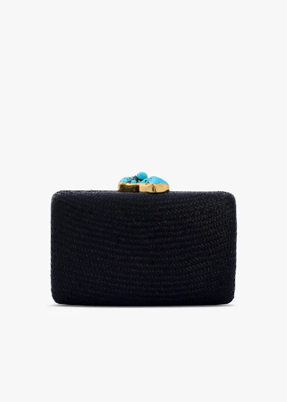 Jen clutch with turquoise stone