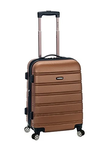 Rockland Melbourne 20 Inch Expandable Abs Carry On, Brown