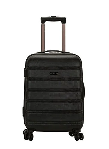 Rockland Luggage Melbourne 20 Inch Expandable Abs Carry On Luggage, Black, One Size