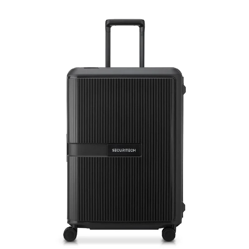 Securitech By Delsey Stone 66cm Medium Hardsided Luggage Black