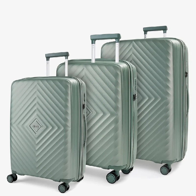 Rock Infinity 3 Piece Expander Hardsided Suitcase Set - Sage